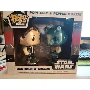 FUNKO POP HOME STAR WARS SALT & PEPPER SHAKERS HAN SOLO AND GREEDO - NEW